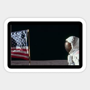 Apollo Astronaut on the Moon Sticker